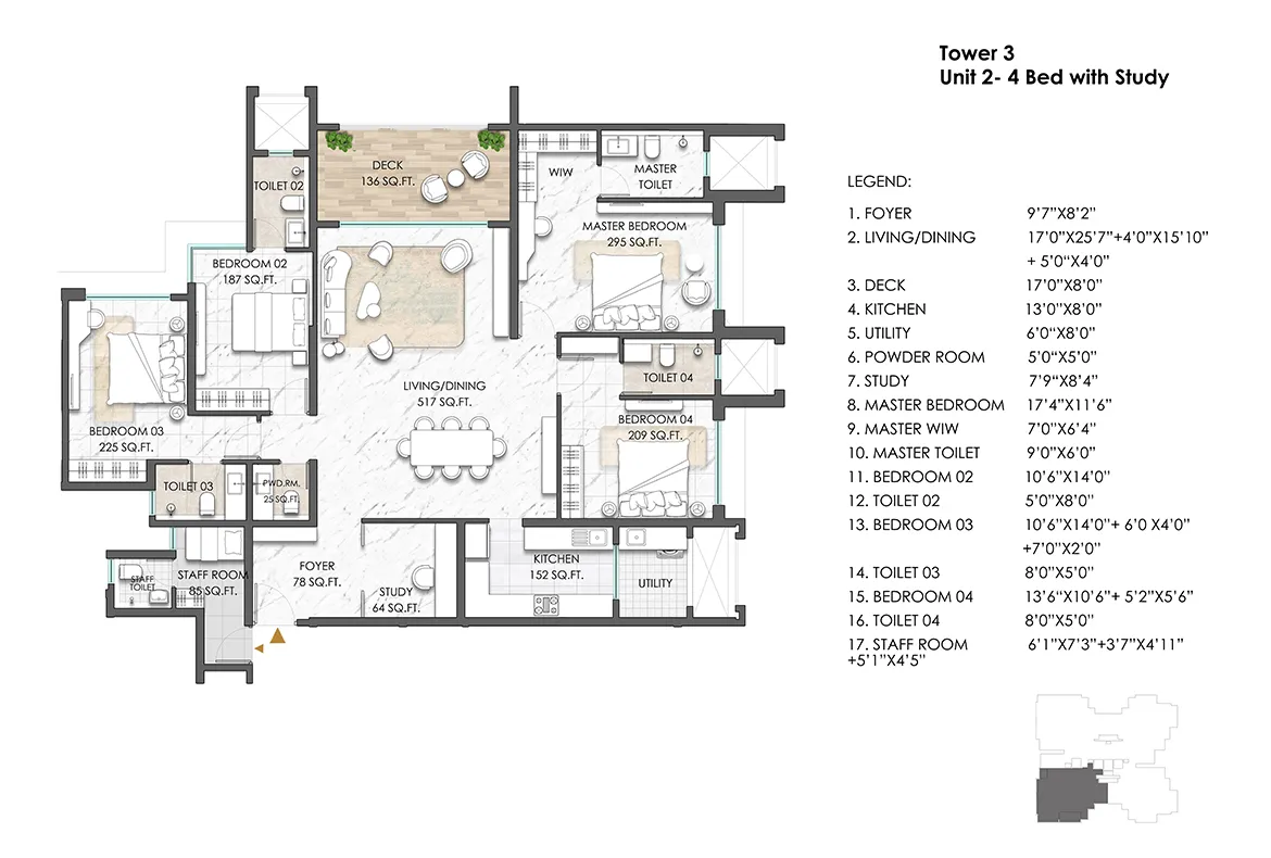 4 BHK Floor Plan